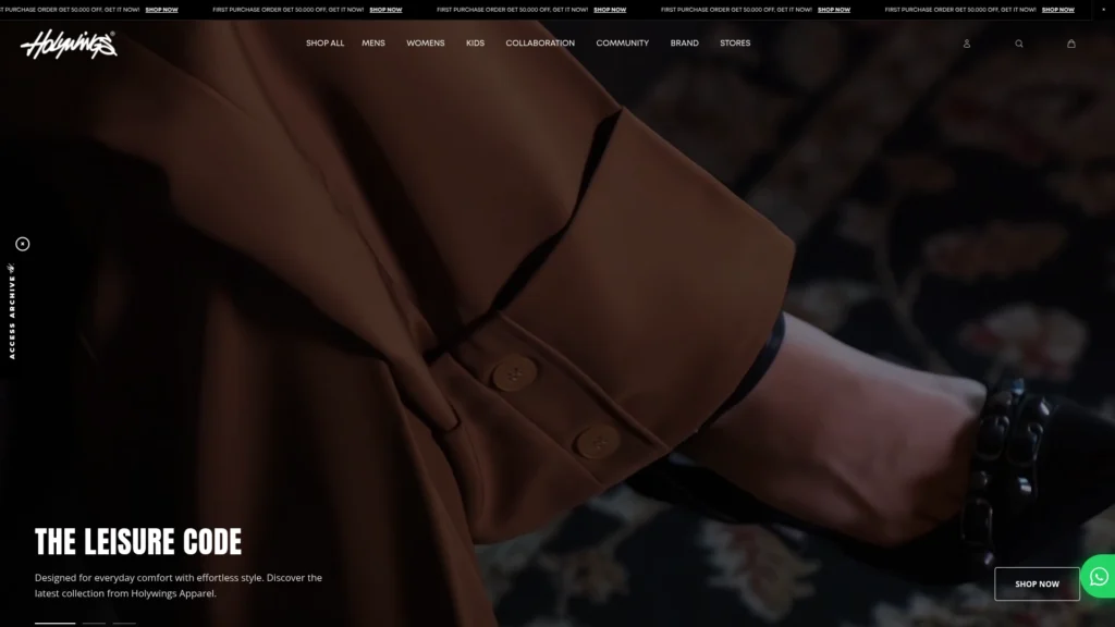 Tampilan Hollywings-Apparel.com