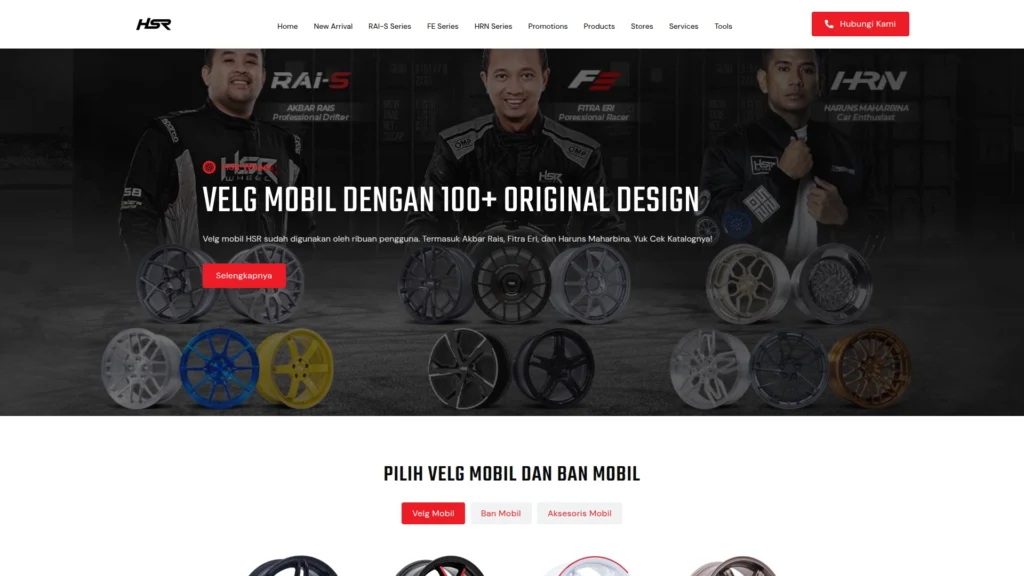 Tampilan Hsrwheel.com
