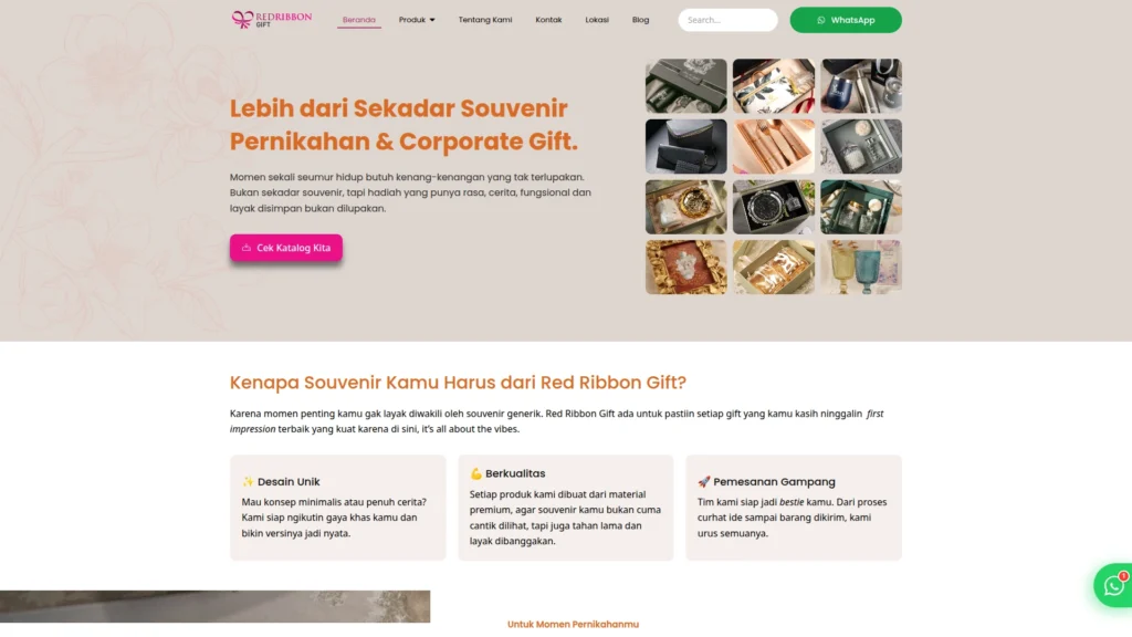 Tampilan Redribbongift.com