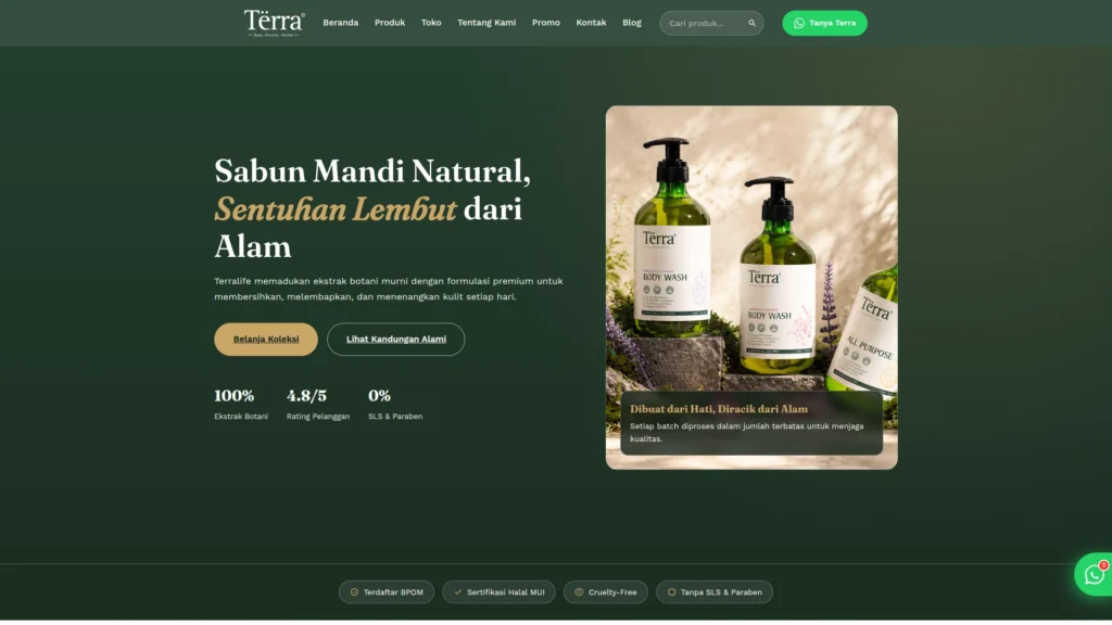 Tampilan Terralife.id
