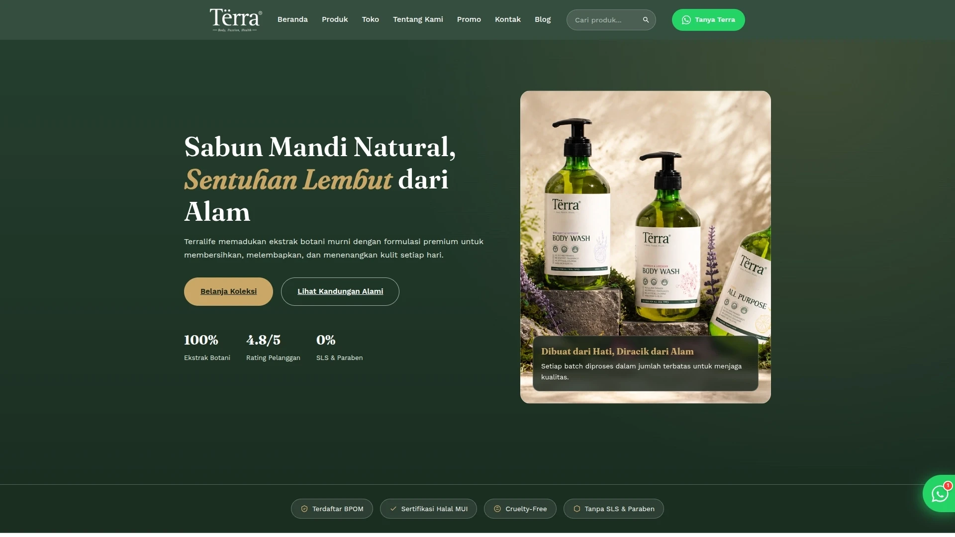 Tampilan Terralife.id