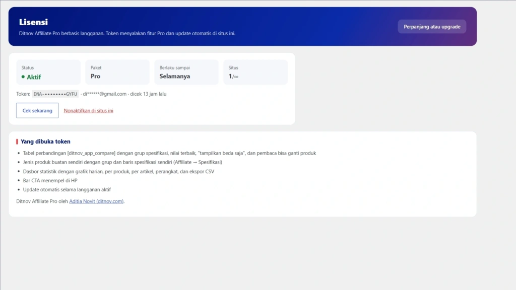 Affiliate - Lisensi