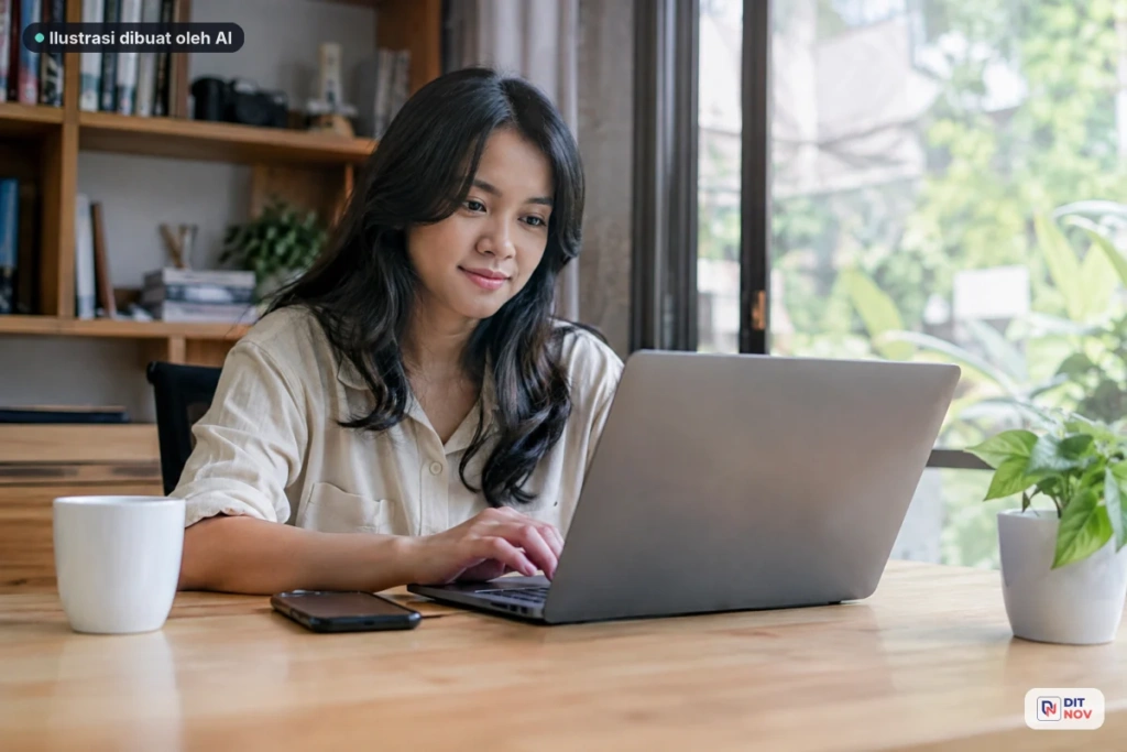 Ilustrasi link website yang mengarah ke halaman web
