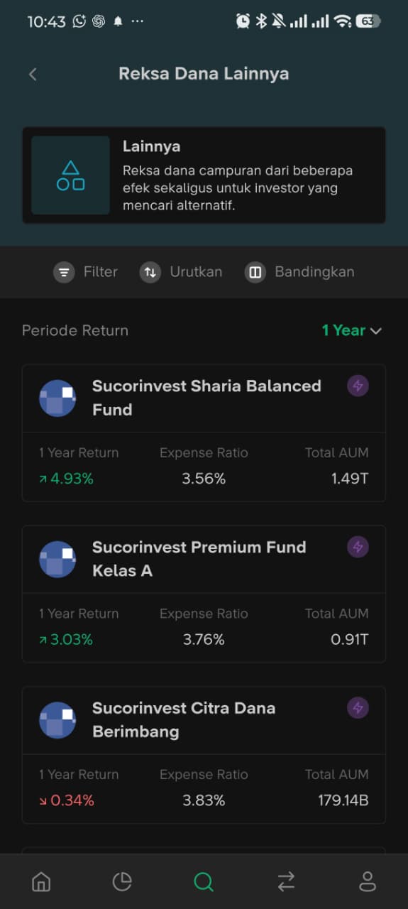 Jenis reksadana di aplikasi bibit reksa dana lainnya