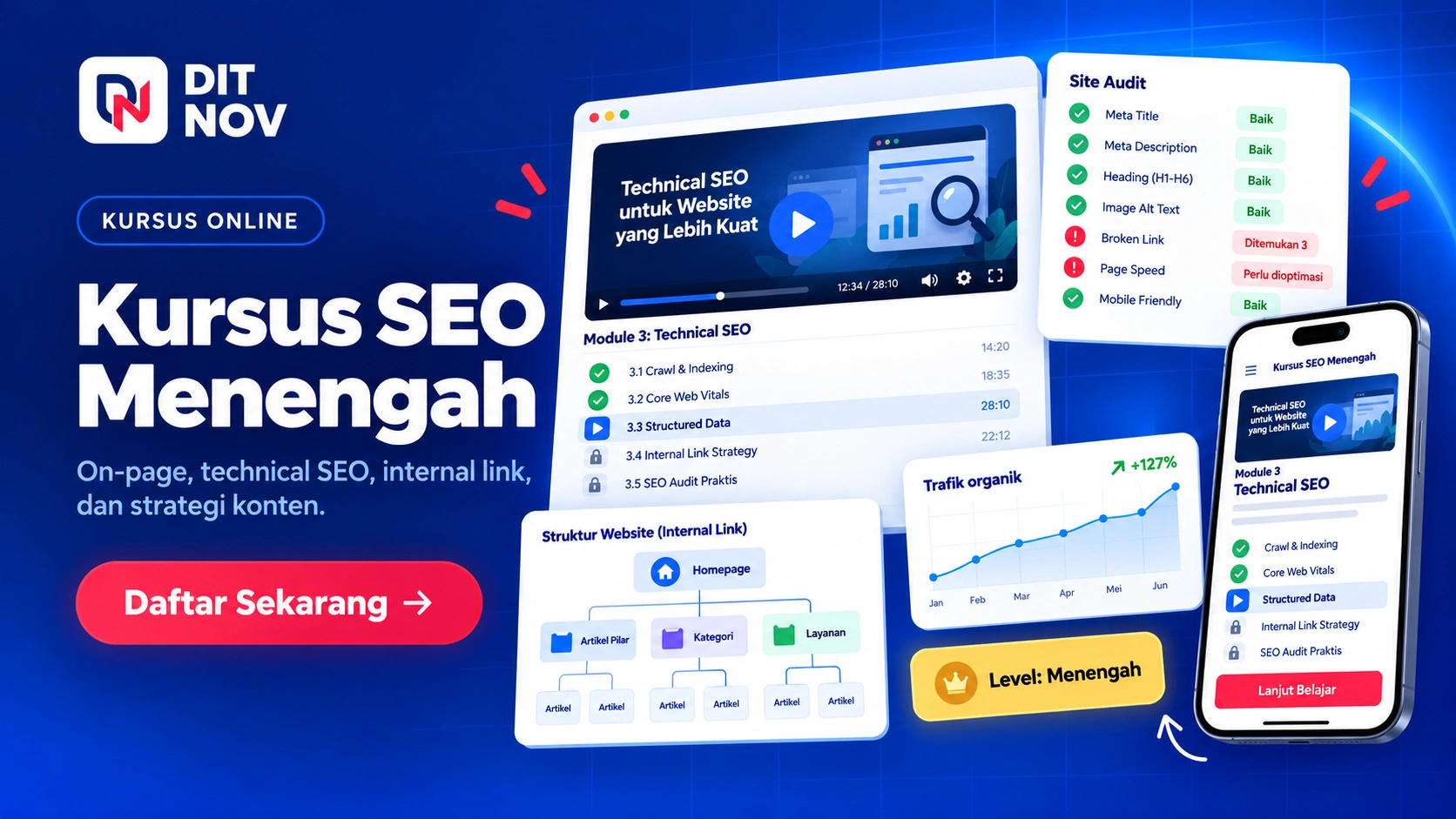 Kursus seo menengah interaktif